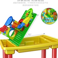 Multi-Function Children Table Building Blocks Learning Playing Study Drawing Lego Duplo Table Kid