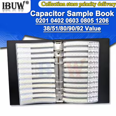 950PCS 2550PCS 4500PCS 0201 0402 0603 0805 1206 Capacitor sample book / blank book ibuw SMD Assorted