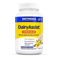 DairyAssist Chewable, Enzyme Support for Digestive Relief from Lactose Intolerance, 60 Chewable Tabl