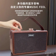 New Retro Bluetooth Speaker Wooden Leather Portable Bluetooth Speaker Home Outdoor Subwoofer Speaker