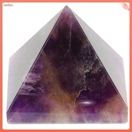 Ornament Delicate Pyramid Decor for Office Crystal Stone Egyptian Wear-resistant Desk Purple Natural  taiduo