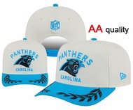 Men's Carolina Panthers New Era Cream/Blue 2025 Draft A-Frame 9FIFTY Snapback Hat