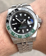 精鋼腕錶SEIKO Mod Watch GMT-MASTER II 綠黑圈自動上鍊手錶