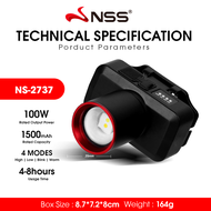 2025 NEW NSS Zoomble Headlight Portable Headlamp Flashlight 80W High Power Super bright headlight Re