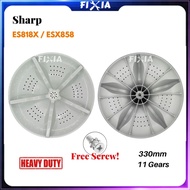 Heavy Duty Sharp 330mm ES818X ESX858 ESX919 ESX958 Washing Machine Pulsator 11 Gears Piring Mesin Ba