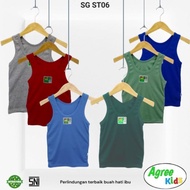 (6pc) Agree Kids Singlet ST 06 | Children's undershirts | Camisole | CHILDREN'S Singlet | Agree T-Sh