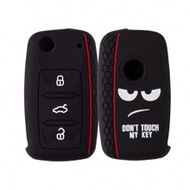 1pc Black Silicone Car Key Cover Case Anti-Shock For Bora Polo Tiguan Jetta Passat B5 B6 B7 Golf