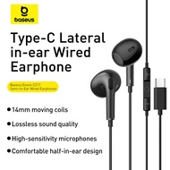 【New Arrivals】Baseus Encok CZ17 Semi-In-Ear Wired Earphones for HuaWei XiaoMi SAMSUNG