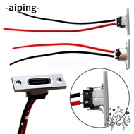 AIPING USB Jack, Waterproof 2P Female Connector Jack, Charging Data Port High-quality Type-C Type-C 