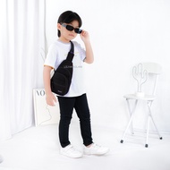 Lily and Clark Trendy Outfit Set: Kids T-Shirt, Jeans and Sling Bag Baju Budak Lelaki Baju Budak Lel