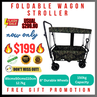 Wagon Stroller Wagon Trolley Collapsible Multi-Purpose Utility Cart &amp; Pet Wagon  SG READY STOCK FREE GIFT BUNDLE LAST 5 SETS