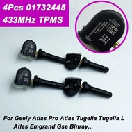 High Quality 4Pcs 01732445 433MHz TPMS Tire Pressure Sensor For Geely Atlas Pro Atlas Tugella Tugell