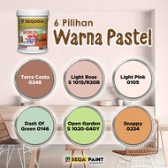 6 Pilihan Warna Pastel 📌 5L Seqa Worldtex 💢 Cat Dalam / Emulsion Paint / Smooth Finish 5 liters