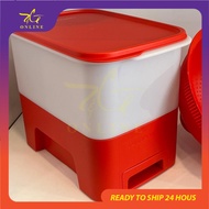 Tupperware RiceSmart Junior 5kg Bekas Beras Mini Rice keeper Serving Spoon Gift Set Open House Hadia