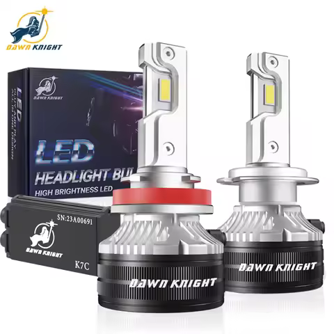 DAWNKNIGHT K7C 4300K H7 H4 H11 Led Lamp 3 Copper Tube Led Lights For Car H1 HB3 9005 HB4 9006 12V Le