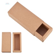 1Set Kraft Paper Folding Box Drawer Box Rectangle BurlyWood Finished Product: 12.1x5.1cm Inside Size: 10.6x3.6x3.5cm 20pc/set