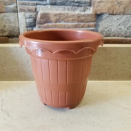 Pot Bunga Taiwan Coklat Pot Plastik Unik Tanaman Hias 15 cm