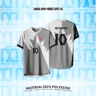 Jersey/ Top CANADA AWAY WORLD CUP 2026 SUPPORTER Free Name Set & Back Number