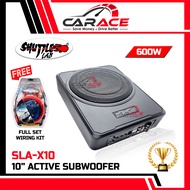 SHUTTLE LAB Underseat Active Subwoofer 6x8" 6x9" 8" 10" Underseat Woofer 10 Inch Free Power Wiring Kit Full Cable Set