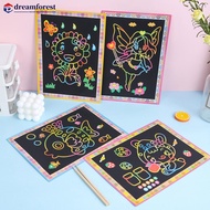 DREAMFOREST Magic Scratch Art Toys Doodle Pad Sand Painting Cards Early Educational Learning Creative Drawing Toys for Children I6X8