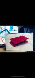 九成新 PS5 原裝 機殼 星塵 紅色