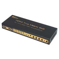 DigiSun 4K HDMI 六進二出矩陣切換器 + 音訊擷取器 PIP子母畫面 205 x 74 x 26mm 440g
