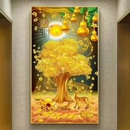 [2272 People Praise] 2025 Lucky Tree Entrance Decorative Painting Money Fortune Golden Tree Decorati