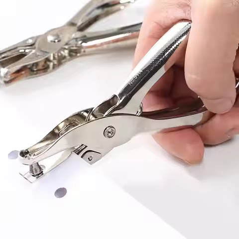 1pc Hand Held Metal Stationery Round Hole Diameter 3/6mm Hole Punch Pliers Hole Punch Paper Hole Pun