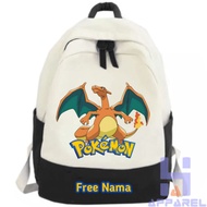 POKEMON CHARIZARD CHILDREN'S BACKPACK Kids Backpack Beg Sekolah Budak Lelaki Beg Budak