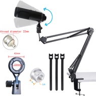 Adjustable Microphone Suspension Boom Scissor Arm Stand for Fifine AM8, K688, Snowball, Shure MV7,SM