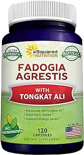 Fadogia Agrestis 1000mg &amp; Tongkat Ali 400mg - 120 Capsules - Fadogia Agrestis Extract Supplement and Powder Complex Pills