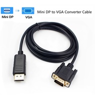 HD 1080P Mini DP To VGA Adapter Cable Male To Male Converter 1.8M Thunderbolt Display Port for HDTV Monitor for  Air Pro