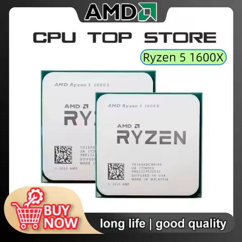 AMD R5 1600X Six-Core Twelve-Thread 3.6 GHz CPU 95W L3=16M Socket AM4 AMD Ryzen 5 1600X In Stock