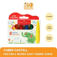 CRAYON OIL PASTEL/ FABER CASTELL CONTAINS 6 COLORS EASY GRIP FINGER 122606