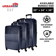 [SG Ready Stock] URBANLite RAY 3 In 1 Bundle Set 360° Spinner Wheel ABS Hard Case Luggage ULH9917 3 