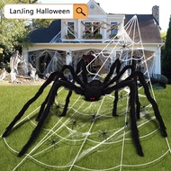 Halloween Triangle Spider Web Haunted House Secret Room Decoration Props Luminous Fan-Shaped Web Hor