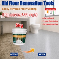 Bathroom-Specific Epoxy Sand Floor Paint: Waterproof, Slip-Resistant, Easy-Clean. 1KG covers 10+ sq 