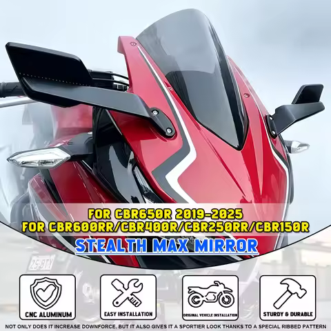 For Honda CBR650R 2019-2025 New Rearview Mirror Motorcycle Wind Wing Adjustable Rearview Mirror CBR4