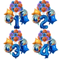 15pcs Finding Nemo Foil Latex Balloon Kid Birthday Number Ballon Party Decor Supplies Cartoon Fish D