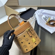 2024 with Airplane Box MCM Drum Bag Patricia Bucket Bag Handbag size: 16.17cm
