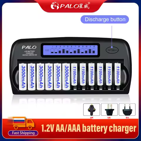 4-16 Slots Fast Smart Charger LCD display Built-In IC Protection Intelligent Rapid Battery Charger f