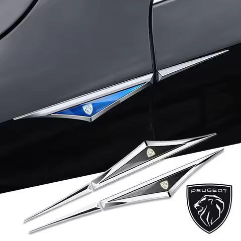 2pcs 3d alloy car stickers car accsesories accessory for Peugeot gt gti gtline 508 5008 3008 208 200