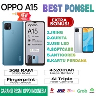 oppo a15 ram 3/32 gb garansi resmi oppo indonesia - biru bonus a15 2/32
