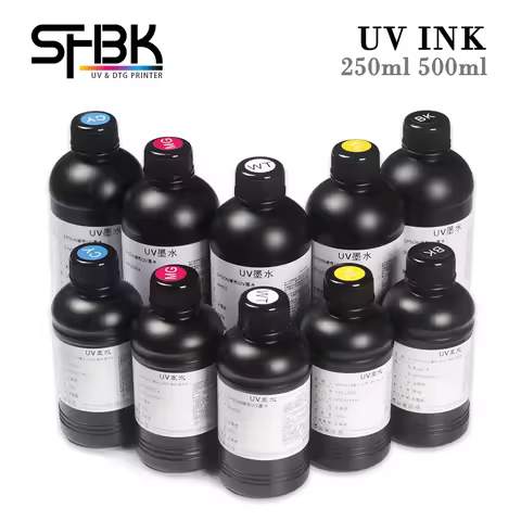 250ml or 500ml UV DTF ink for EPSON R1390 R2000 R1900 T50 L805 L800 L1800 For DX4 DX5 DX6 DX7 TX800 