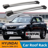 2Pcs Roof bars For HYUNDAI Santa Fe 2006-2012 Aluminum Alloy Side Bars Cross Rails Roof Rack Luggage