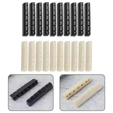 10 PCS Guitar Nut 43mm*6mm*8.4mm*7.5mm Pre Slotted Saddle for ST and TL Electric Guitar DIY Repair P