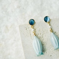 【春日】乾燥花-鈴蘭花/耳環/耳夾/銀針/藍