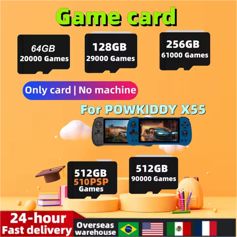 FOR POWKIDDY X55 Handheld Retro Game Console Memory Card SD Card TF Card Game Card 510 PSP Games 512