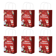 Pack of 6 PCS Christmas Gift Paper Bag | Shopping Bag | Gift Bag | Xmas Paper Bag | Present Wrapper | Christmas Packaging