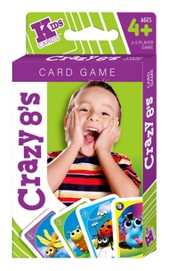 JA-RU Crazy 8's Card Game for Kids (Size 4.7"x 3") Crazy 8s Kids Game Toy - Colorful Design. Great P